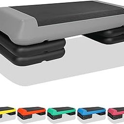 HooKung Adjustable Aerobic Stepper Workout Step with 4 Risers Fitness & Exercise Platform Trainer-picture-31