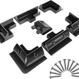 HULKNPEW Solar Panel Mounting Brackets Widely for Solar Panel,RV, Roof, Boat, Off-Grid etc. Drill-Free Solar Panel Mounting Pack Include Corner Bracket,Side Bracket,Cable Entry Gland etc -7PCS,Black-image-58
