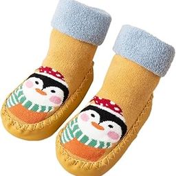 Non Skid Sock Shoes for Baby Boy Girls Soft Cotton Booties Old Toddler Breathable Indoor Outdoor Walking Slipper for Active Kids | All Season Wear | 3 Month to 24 Month - Multi Color-image-83