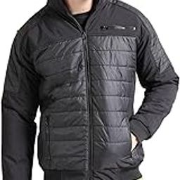 Men Regular Fit Solid Puffer Jackets-picture-10