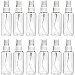 50 ml Transparent Plastic Empty Refillable Reusable Fine Mist Spray Bottle Container for Sanitizer, Perfume, Rose water, Travel, Home Care, Other DIY Products (Pack of 24)-35