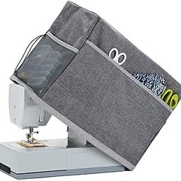 SHAVIKA BAG Heavy Duty Sewing Machine Cloth Cover with storage pockets, Silai Machine Cover, Machine Cover for Stitch clothes Sewing Machine Cover (Grey)-44