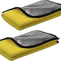 GoMechanic Microfiber Cloth/Towel for Car Cleaning 2 pcs 35x75 cms 500 GSM - Car Accessories - Grey Thick Lint & Streak- Automotive Microfibre Towels for Dusting, Polishing, Washing (SE_MC_002)-image-10