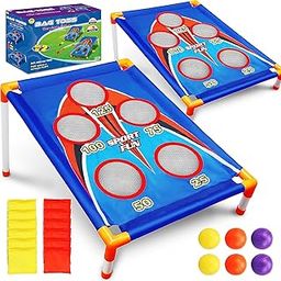 TOY Life Kids Cornhole Outdoor Games 2 Pack - Bean Bag Toss Game for Kids - Kids Outdoor Toys - Cornhole - Outdoor Games for Kids-image-30