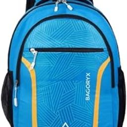 Lightweight School & College Backpack |Trendy Design, Spacious Compartments, Durable Fabric & Water|Resistant Build_(Blue)-picture-17