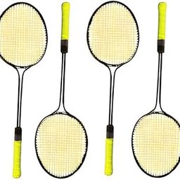 Badminton Racquet Set Double Shaft, Pack of 2 with 4 Racquets-image-97