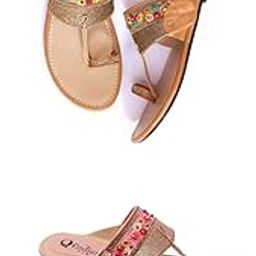 Kolhapuri Chappal for Women Combo, Flat Fashion Sandals & Ethnic Slippers for Girls (Pack of 2)-image-17