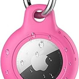 Tobfit Air Tag Holder, Airtag Keychain Holder, Anti-Scratch, Twist Lock Design, Air tag Case with Metal Key Chain Ring - AirTag Accessory for Kids, Keys, Pets, Luggage, & More, Rose Red-image-27