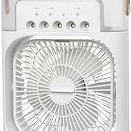 Shopit Electronics Water Mist Spray Fan, High Grade White Water Cooled Fan Portable for Tabletop | Desktop Humidifier Cooler Fan Mini Air Conditioner Portable Air Cooler Spray Water Mist Fan (White)-7