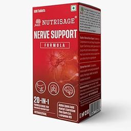 Nerve Support Formula- Neuropathy Support Supplement, with 600 mg Alpha Lipoic Acid, Pine Bark, L-Carnitine, Magnesium & Potent Herbs, Non-GMO Nerve Support, 60 tab-1mth course (1)-82