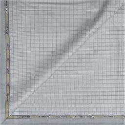 Bamboo Giza Italian Collection With Anti-Bacterial Grey Checkered Unstitched Shirt Fabric - 1.60 meters.-image-9
