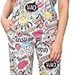 Women's Poly Cotton Printed Night Suit Set|Full Pair Of T-Shirt&Payjama Set |Co-Ord Set-picture-18