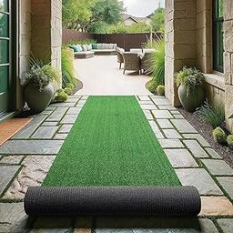 RevaTex Artificial Green Grass Mat for Balcony Floor, Home Decoration| Perfect for Indoor and Outdoor Use| Entrace Mats|Easy to Wash| Waterproof Mats| (Size 2 feet by 6 feet (Pack of 1)-image-92