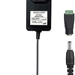 RIVER FOX® 12V LED Strip Power Supply 2A 24W, Wall Mounted 12V Switching Power Supply, 110V to 12 Power Supply for LED Strip Light with 5.5/2.1 DC Female Barrel Connector to Screw Adapter-image-46