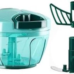 Kitchen Manual Vegetable Chopper, Green 450ml, 3 Sharp Blades for Effortless Fruits and Onion Cutting at Home-image-49