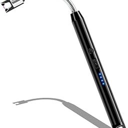 Electric Candle Lighter with Long Reach and Flexible Neck - Rechargeable USB C Arc Plasma Lighter for Candles, BBQ, Camping, Grill - Black-picture-23