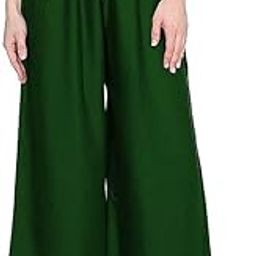 MOOLYAVAAN Products Women's Casual Rayon Palazzo for Women and Girls(Free Size) (Dark Green)-image-52