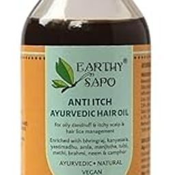 Earthy Sapo Handmade Anti Itch Ayurvedic Hair Oil (camphor, neem), 100 ml-image-11