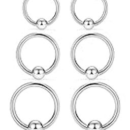 12PCS 12G Stainless Steel Captive Bead Ring Nose Rings Hoop Helix Daith Cartilage Tragus Earrings Nipple Eyebrow PA Body Piercing 8mm 10mm 12mm 14mm 16mm 19mm-picture-43