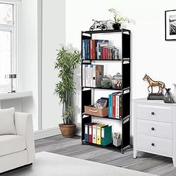 CMerchants 5 Layer Black Shelf Book Cabinet (5 Layer) (Metal)-25