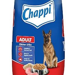 Chappi Adult (1+ Years) Dry Dog Food, Chicken & Rice, 20 kg, Complete and Balanced Food for Adult Dogs,-20