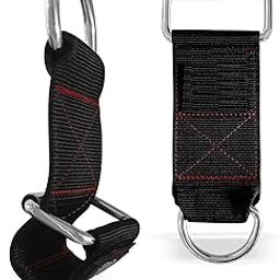 Leosportz Weight Lifings Dumbbell and Barbell Straps - Chain Gym Belt Dip Belt Strap for Heavy Weight Lifting | Attachment Straps for Dips, Pullups, Squats (Black, Standard)-image-20