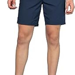 TECHNOSPORT Men's Solid Woven Slim Fit Shorts for Running, Sports & Gym Workout with 2 Way Stretch-64