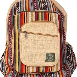 Boho Hemp Backpack – Eco-Friendly Unisex Bag with Laptop Compartment – Stylish & Durable Travel Daypack for Men & Women-16
