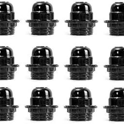 VRCT Screw Type Holder, E27 Black Ring Type for Table Lamps Lights (Pack of 12)-image-55