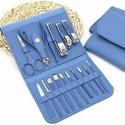 GOTING 16 IN 1 Manicure Set, Professional Manicure Set Nail Cutter for Women, Men, Stainless Steel Nail Clippers Tools Set for Luxurious Travel, Facial Nail Care Kit with Travel Case (Multi Colour)-image-31
