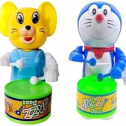 PRIMEFAIR Cute Drummer Toy with Drumming and Dancing Action for Kids Baby Rattle Toys Set Toddler Kids Key-Operated (Multi Design)-picture-13