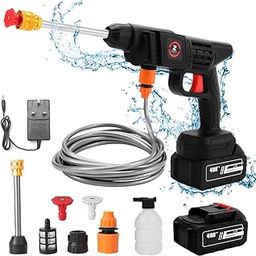 High Pressure Cleaner, 50Bar Cordless High Pressure Gun, 1 Battery, Charger and 5 m Hose for Car Washing and Watering (20000 mAh)-18