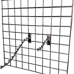 Q1 Beads Steel 10 Balls Pin Jali Hooks Grid Panel Hanger for Retail Display Gridwall Panel Mesh Made in 8 mm Rod (2 Pack, Chrome)-image-27