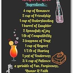 Bhai Please Recipe for Love Wooden Fridge-Refrigerator Magnet (Size:4x3 inches) Multicolour (Pack of 1) - Valentine Couple Wedding for Husband - Wife, Boyfriend-Girlfriend, Him - Her-image-18