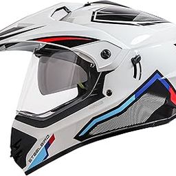 Steelbird Racer Off Road ISI Certified Motocross Double Visor Full Face Graphic Helmet Outer Clear Visor and Inner Silver Sun Shield-image-54