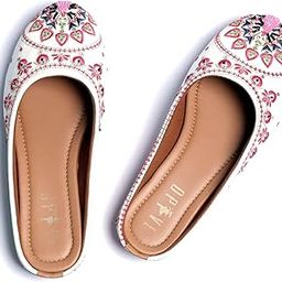 OPIVE Women’s Embroidered Slip-On Juttis | Comfortable Traditional Printed Mojari Style Flats for Casual-image-24