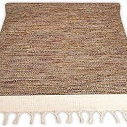 STRAUSS: Cotton Yoga Mat with Carry Bag For Women and Men | Exercise mat for home workout, Anti Slip Fitness mat | Washable, Breathable, Sweat Absorbent & Eco-friendly material - 2X6ft, Brown-picture-18