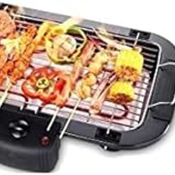 TOMdoxx Barbeque Grill With Spatula & Oil Brush Sticks Electric Smokeless Indoor/Outdoor 2000W Grill Portable Adjustable Temperature Control Removable Water Filled Drip Tray (Black)-image-59