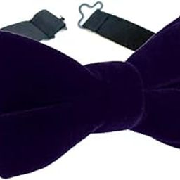 Men's Regular Shape Pre-Tied Velvet Bow Tie with Adjustable Length-image-79