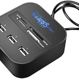 All-in-1 Card Reader 3 Ports USB 2.0 Hub External Memory Card Reader for MS/MS PRO Duo SD/MMC M2 Micro SD/TF Card Reader for Pen Drive/cameras/mobiles/PC/Laptop-53