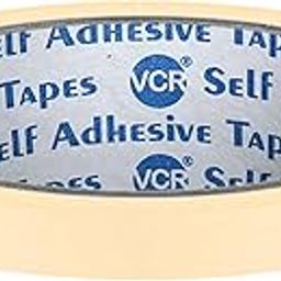 VCR Masking Tape - 20 Meters in Length 06mm / 0.25" Width - 1 Roll Per Pack - Easy Tear Tape, Best for Carpenter, Labelling, Painting and leaves no residue after a peel.-19