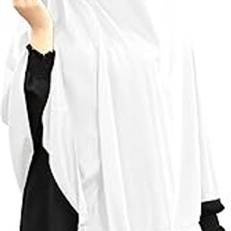 Namaz Hijab Khimar, Namaz Chadri for Women, Lycra Stretchable Islamic Solid Hijab with Sleeves, Women's Stylish Plain-image-42
