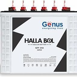 Genus Hallabol GTT250 Tall Tubular 220 AH Inverter Battery for Home, Office or Solar Use, 48 Months Warranty, Black & White-picture-24