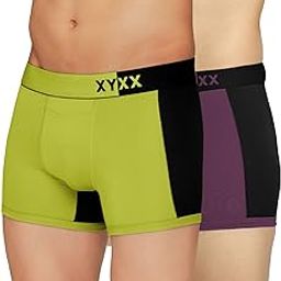 Men's Dualist Micromodal Regular Fit Colorblock Antimicrobial Trunk with No Marks Waistband (Pack of 2)-image-47