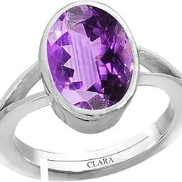 Amethyst 5.5cts or 6.25ratti 92.5 Sterling Silver Adjustable Ring for Men-image-95