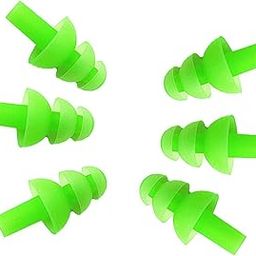 Soft Silicone earSwimmers,10 Pairs(20PCS) Soft and Flexible Ear Plugs for Sleeping and snoring,Colors(Green)-picture-45