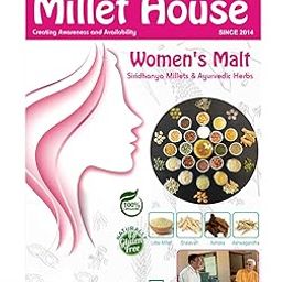 Millet House Women's Malt 400 Grams | Sprouted Millets Ayurvedic Herbs Malt | 100% Organic Health Mix for Women| Certified Special Women Health Mix Malt (Pack of 1, 400 Grams)-image-87