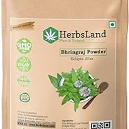 HerbsLand® Organic Bhringraj Powder (Eclipta Alba) for hair growth and conditioning and shampoo (100 gm)-image-60
