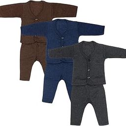 superminis Baby Boys and Baby Girls Super Warm Milanch Thermal Set for Winters-image-5