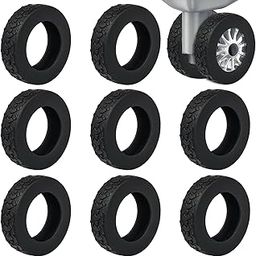 8 Pcs Luggage Wheel Covers, Silicone Luggage Wheel Protector, Suitcase Wheel Covers for Luggage Wheels Replacement (Black), Black, Middle-47